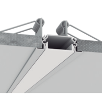 Perfil de embutir para iluminação interna da Construlux Iluminação, ideal para projetos modernos com acabamento discreto e elegante.
