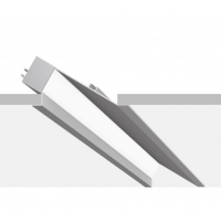 Perfil CTLX 9010 com efeito Wall Washer da Construlux Iluminação, proporcionando iluminação indireta sofisticada e destaque arquitetônico.